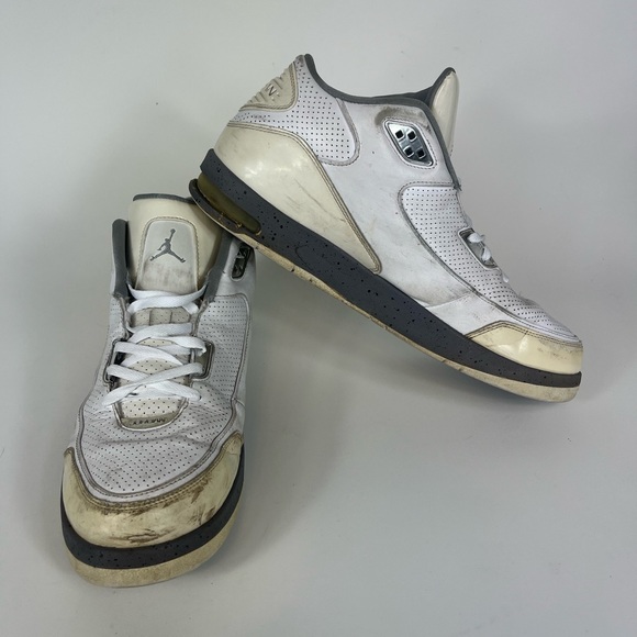 Jordan After Game 428825-102 White/ Metallic Silver CMNT GRY Mens Size 15 - Picture 1 of 10